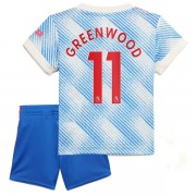 Manchester United Børn Fodboldtrøjer 2021-22 Mason Greenwood 11 Udebanetrøje..